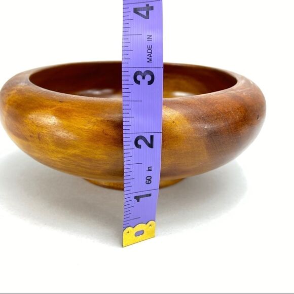 Wood trinkets key bowl marble colour, small planter, or catchall. - Picture 8 of 11